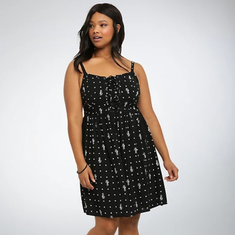 Torrid - Pineapple Lace Up Sundress